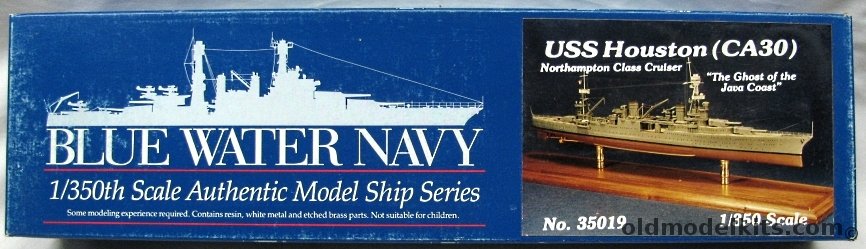 Blue Water Navy USS Houston CA30 (Northampton Class Heavy Cruiser) - February 1942  Battle of the Java Sea (CA26 / Chester CA27 / Louisville CA28 / Chicago CA29 / Augusta CA31), 35019 plastic model kit